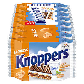 Вафлі Knoppers Erdnuss 8х 200г