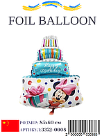 Фольгована куля торт Міні і Міккі Маус 85х60 см (Китай) в упаковці