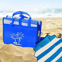 Килимок пляжний, для пікніка водонепроникний складаний Підстилка на пляж ПВХ соломка 150x180 см