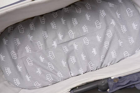 Водонепроникне простирадло на гумці в люльку в дитячу коляску 100% бавовна, фото 1