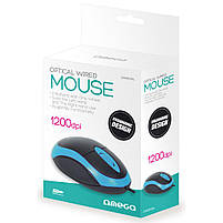 Мишка Omega OM-06V USB Black-Blue (OM06VB), фото 3