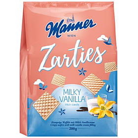 Вафлі Manner Milky Vanila з ванільним кремом 200г , 5шт/ящ , Австрія
