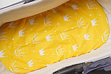 Водонепроникне простирадло на гумці в люльку в дитячу коляску 100% бавовна, фото 2