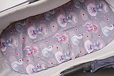 Водонепроникне простирадло на гумці в люльку в дитячу коляску 100% бавовна, фото 4