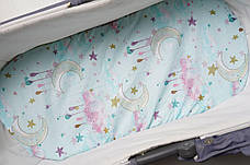 Водонепроникне простирадло на гумці в люльку в дитячу коляску 100% бавовна, фото 3