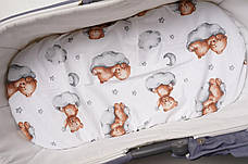 Водонепроникне простирадло на гумці в люльку в дитячу коляску 100% бавовна, фото 4