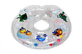 Дитячий круг на шию для купання Delfin EuroStandard прозорий музичний