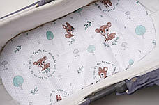 Водонепроникне простирадло на гумці в люльку в дитячу коляску 100% бавовна, фото 3