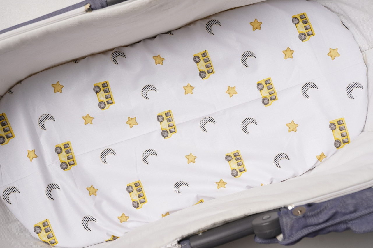 Водонепроникне простирадло на гумці в люльку в дитячу коляску 100% бавовна