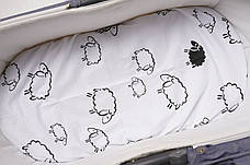 Водонепроникне простирадло на гумці в люльку в дитячу коляску 100% бавовна, фото 3