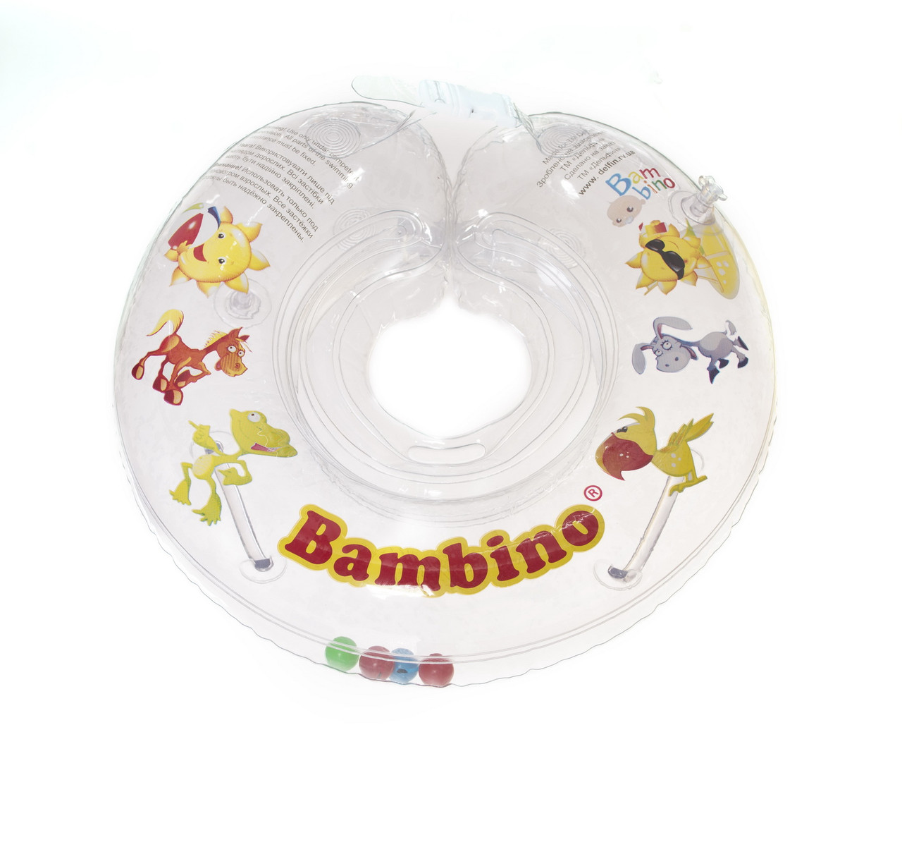 Дитячий круг на шию для купання Bambino прозорий - фото 1 - id-p420857598