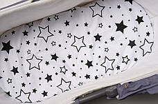 Водонепроникне простирадло на гумці в люльку в дитячу коляску 100% бавовна, фото 2