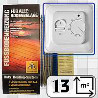 Нагрівальний мат Arnold Rak FH-EC 180 (13 м.кв.) + механічний терморегулятор (КОМПЛЕКТ)
