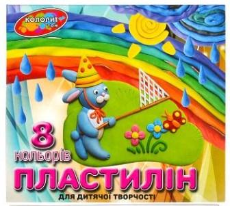 Пластилін 8 кольорів 130 гр "Колорит" KNZ