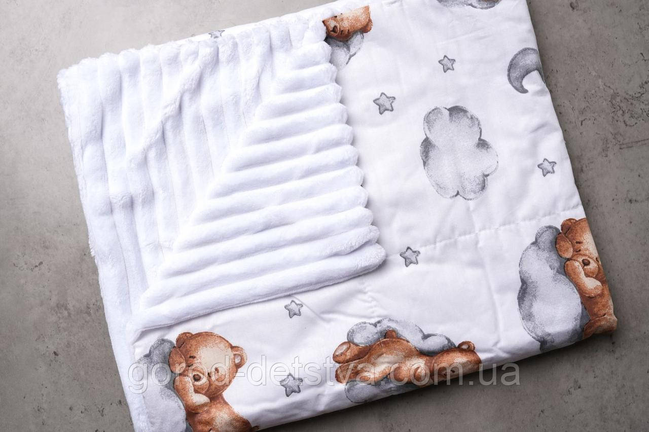 Дитячий плюшевий плед для новонародженого літній весняний осінній пледик в пологовий будинок плед в коляску, фото 1