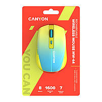 Мишка Canyon MW-44 LED Rechargeable Wireless/Bluetooth Yellow Blue (CNS-CMSW44UA), фото 7