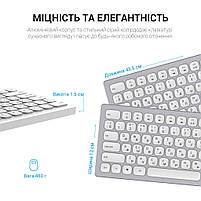 Клавіатура OfficePro SK1550 Wireless White (SK1550W), фото 8