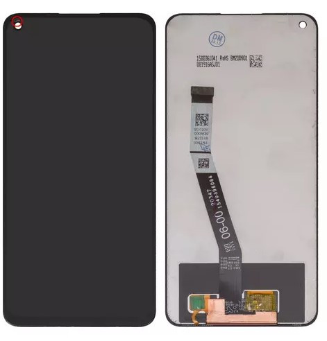 Дисплей для Xiaomi Redmi 10X 4G, Redmi Note 9, чорний, без рамки, Оригінал (переклеєне скло)