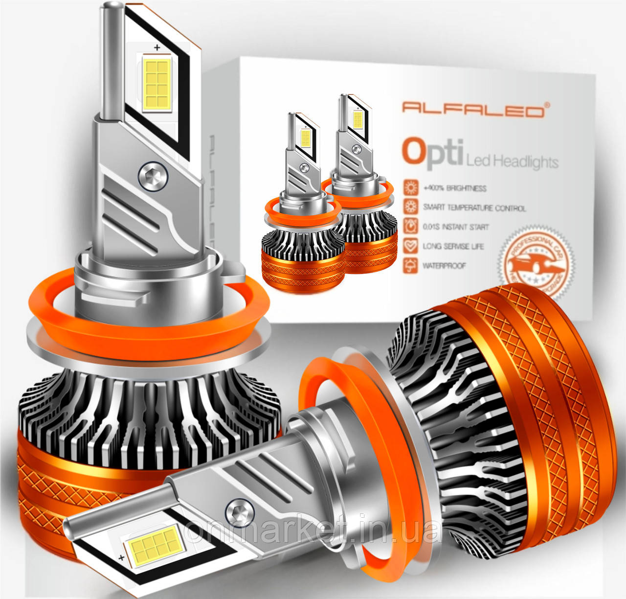 ALFA LED світлодіодні автолампи H11 / H8 / H9 / H16 90W