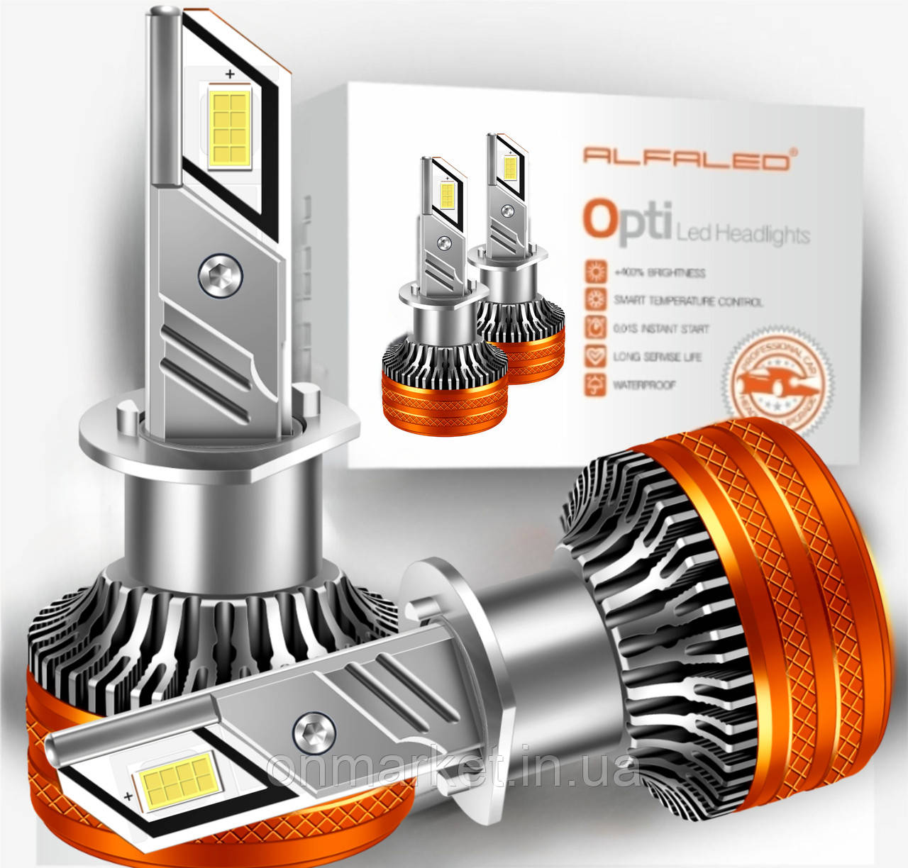 ALFA LED світлодіодні автолампи H3 90W