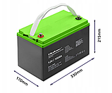 Гелевий акумулятор Qoltec 12V 100Ah GEL, фото 3