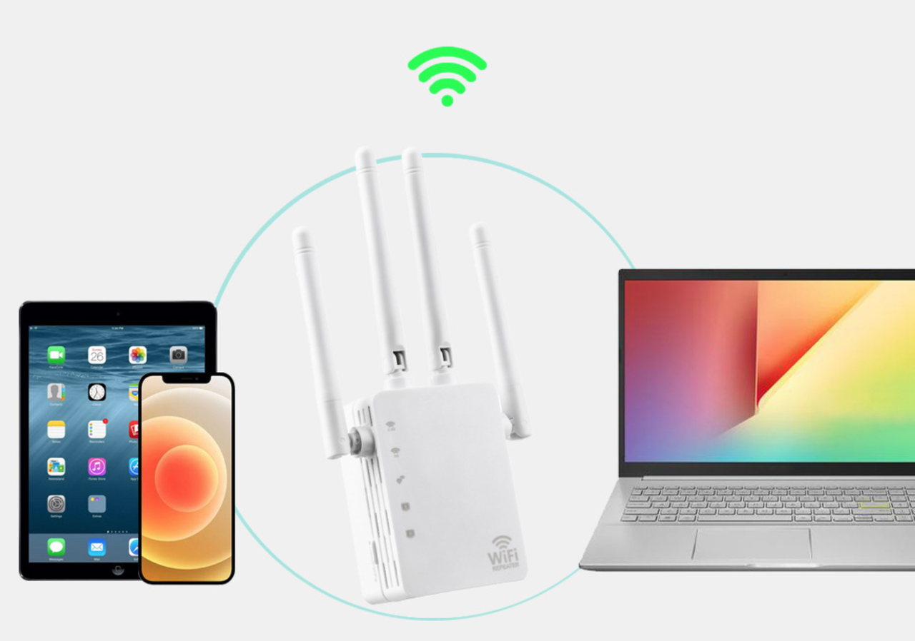 Репитер Wifi Роутер Wifi AP поддерживает 2,4G и 5G до 1200 м L! (ID ...
