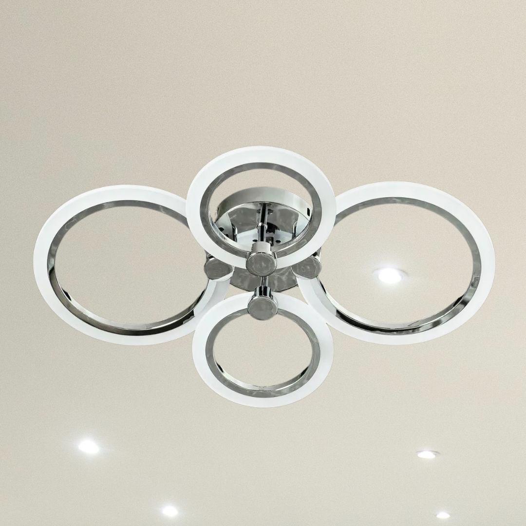 ЛЕД люстра з пультом SVET 80W до 18 кв.м колір Хром SL-5333/2+2 CR