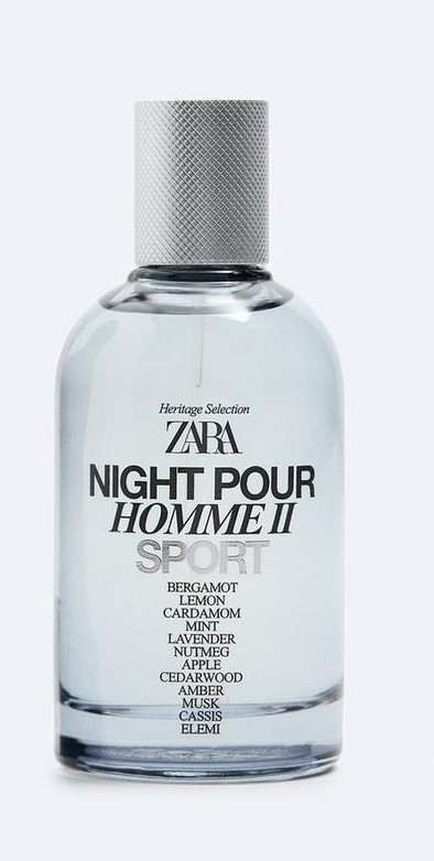 Туалетна вода для чоловіків Zara Night Pour Homme 2 Sport 100мл без упаковки
