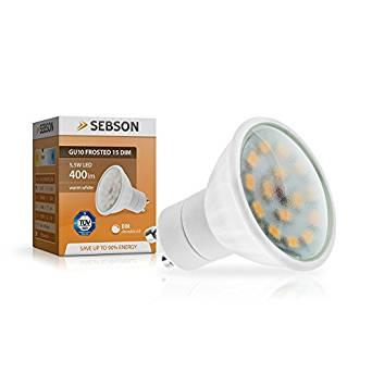 Світлодіодна лампа sebson gu 10 frosted 15 dim 5.5w 400 lm, фото 1