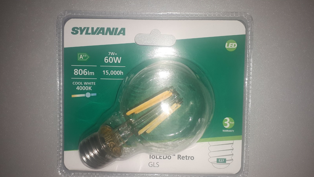 Лампа світлодіодна Sylvania 60 6 Вт 4000K 220В E27, фото 1