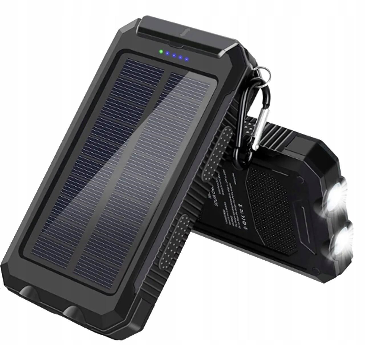 Повербанк Solar Chargeri 10 000 mAh/ Powerbank із вбудованим сонячним елементом, фото 1