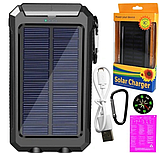 Повербанк Solar Chargeri 10 000 mAh/ Powerbank із вбудованим сонячним елементом, фото 5