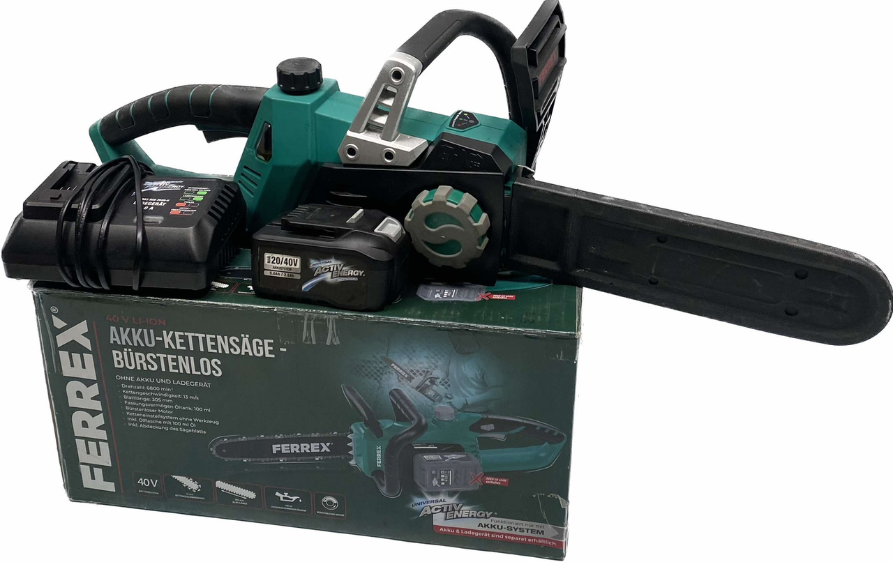 Акумуляторна пила Безщітковий двигун Ferrex FS-AKS 4030 40 СТОК (з 1 акб і зарядкою) (Dnipro-M), фото 1