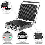 Контактний гриль ProfiCook PC-KG 1029 нержавіюча сталь/чорний, фото 3