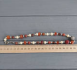 Сердолик, перли, бурштин намистини вінтаж із натуральними каменями. Буси Індія!, фото 4