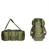 Тактичний Рюкзак-Сумка 2 в 1 Solve Bag 80 л 72 x 30 x 30 см Олива -KT6002501, фото 6