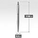 Ручка кулькова Parker JOTTER XL Monochrome Gray CT BP блістер 12 736, фото 4