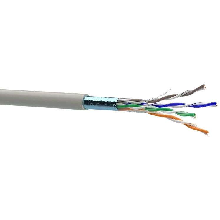 Кабель (FTP безгалогенний LSOH) бухта 305м OK-net OK-NET КПВонг-HFЭ-ВП (200) 4*2*0,51 (F/UTP-cat.5E LSOH), фото 1