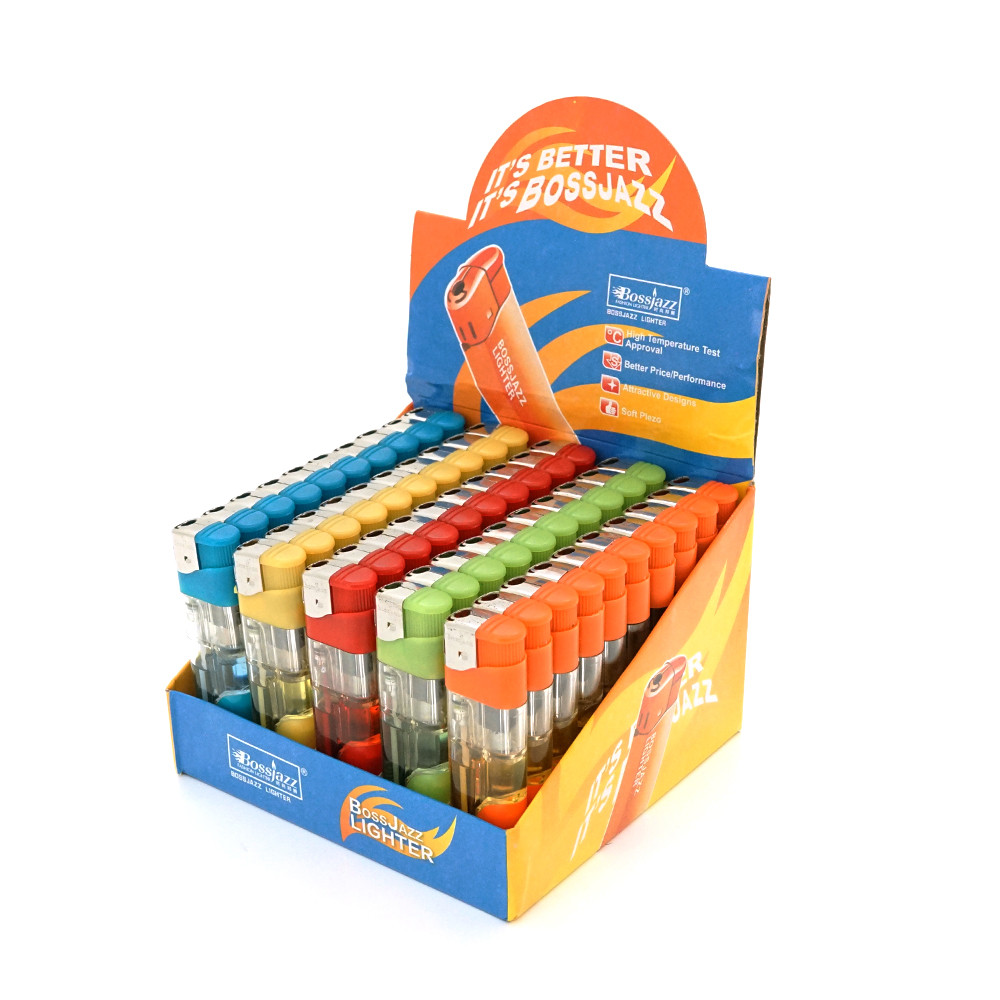 Запальничка турбо BOSSJAZZ BD-558, пачка 50 шт., ціна за паковання, Black, фото 1