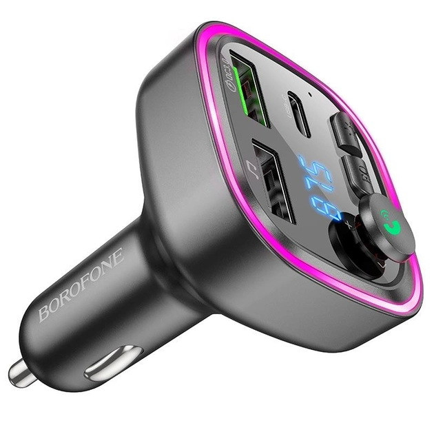 FM- модулятор Borofone BC48, Gray, Box, фото 1