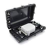 Муфта оптична Merlion ML-OP-F202, герметична, 4 введення, до 12 касет, до 288 зварювань, матеріал ABS