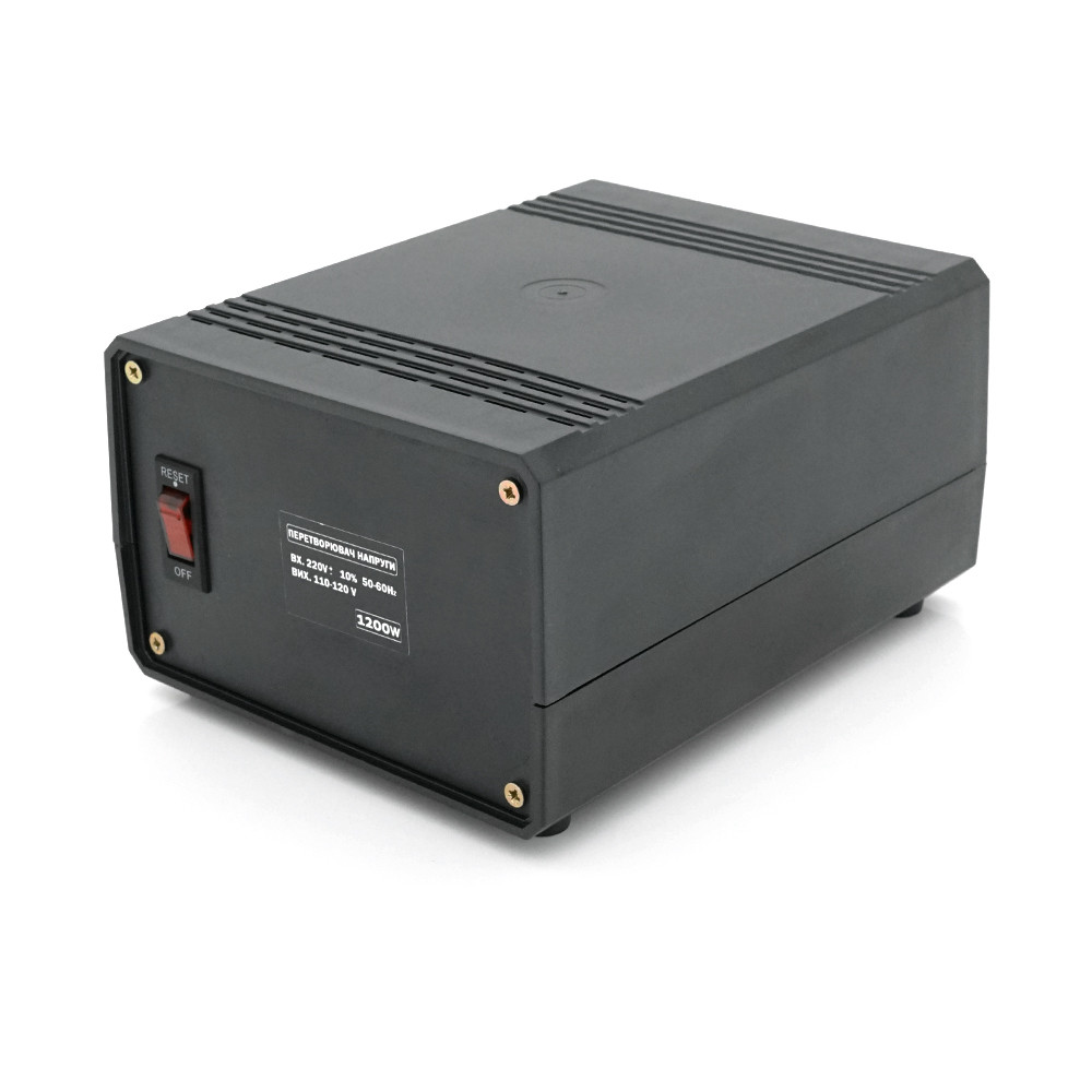 Перетворювач напруги знижувальний MERLION PN-1200, Input 220 V/Output 110V, 1200W, трансформаторний,