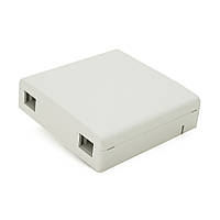 Розетка оптична Voltronic під адаптер SC (LC/Duplex), два порти, ABS пластик, металевий фіксатор,