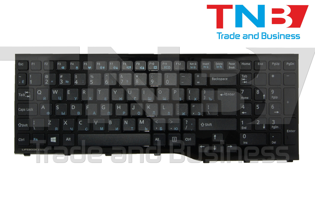 Клавіатура FUJITSU LifeBook AH552 чорна RUUS