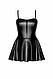 Сукня Noir Handmade F308 Dreamer, L, міні, під латекс, відкриті плечі, спідниця кльош, блискавка спереду, фото 6
