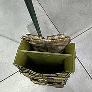 Підсумок під магазини АК, 2 секції, Мультикам, каркасний Койот, WINTAC, з системою Моллі, Cordura, під 2 ріжки, фото 2