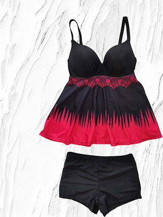 Танкини с шортами 7295 Тафина Fuba фуксия (В НАЛИЧИИ ТОЛЬКО 46 48 50 52 54 56 УКР р-ры), фото 1