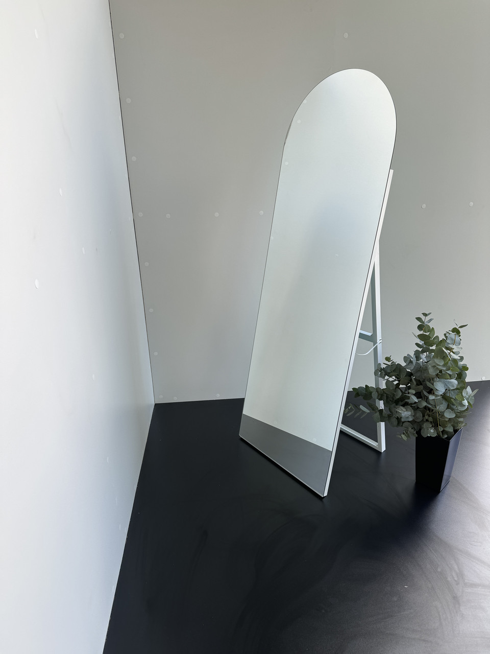 Підлогове безрамне дзеркало арка на весь зріст на ніжці, ростеве дзеркало на підставці, фото 1