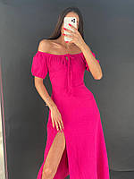 Женское стильное платье миди ткань: муслин Мод. 1442