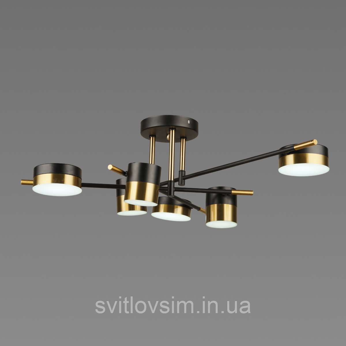 Світильник LED smart PICASSO-R+пульт 80W 3000-5000K IP20 круг біло-чорний Violux